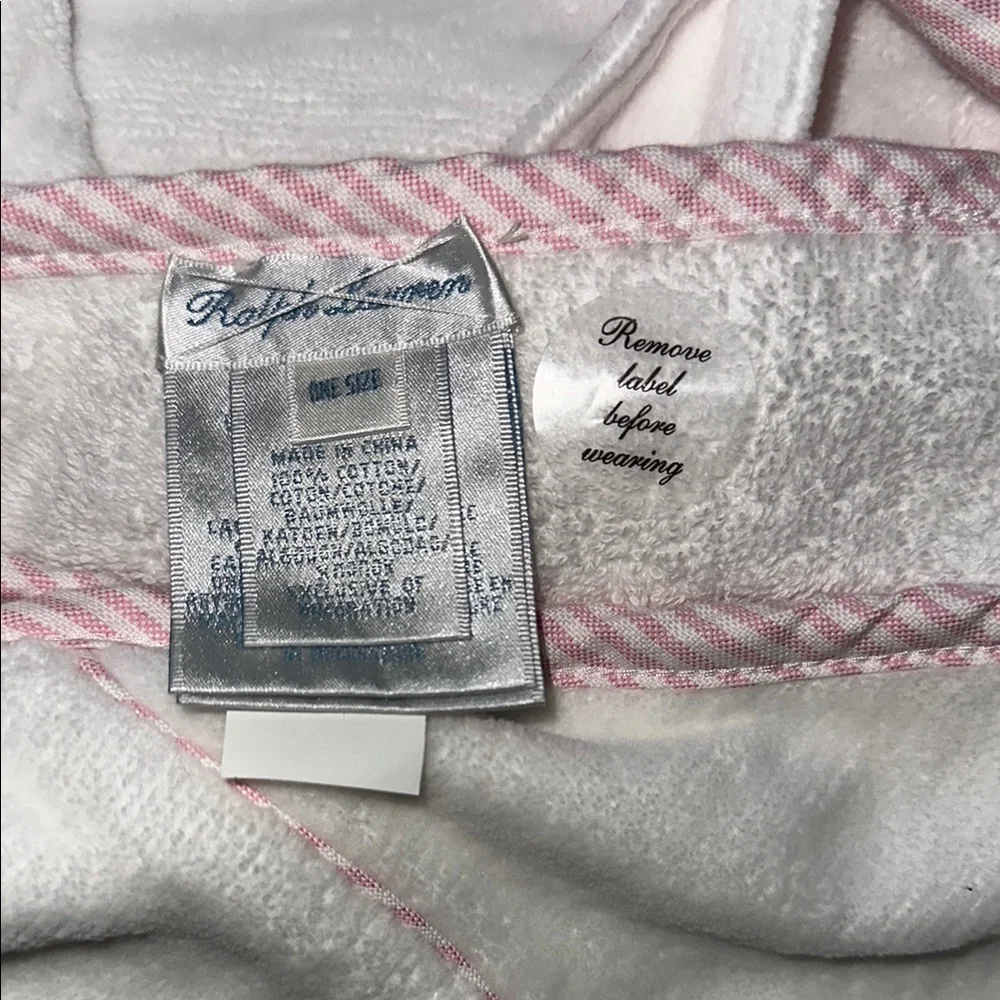 NWOT Ralph Lauren Kids White and Pink 3pc Matching Robe Set, includes box - Picture 6 of 16